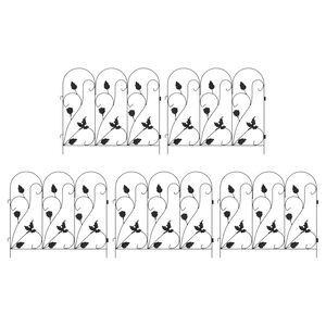 vidaXL Z&aacute;hradn&yacute; plot Trel&aacute;ž Čierna 307 x 54,5 x 0,3 cm