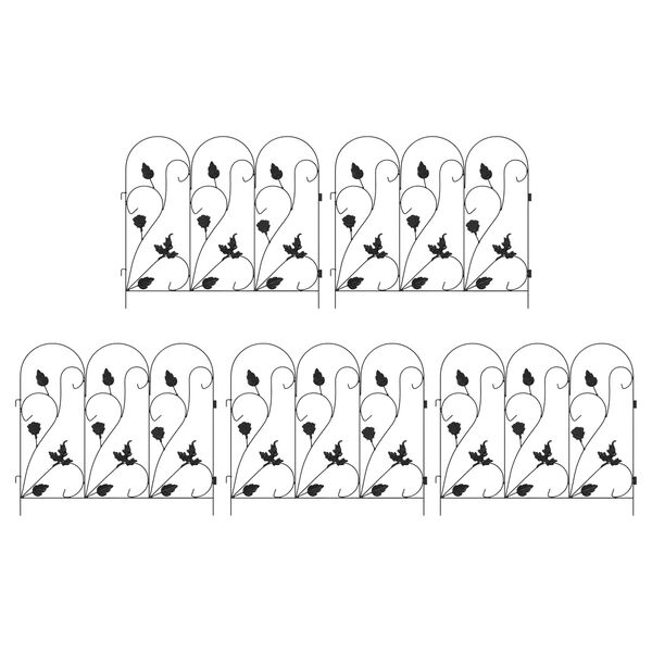 vidaXL Z&aacute;hradn&yacute; plot Trel&aacute;ž Čierna 307 x 54,5 x 0,3 cm