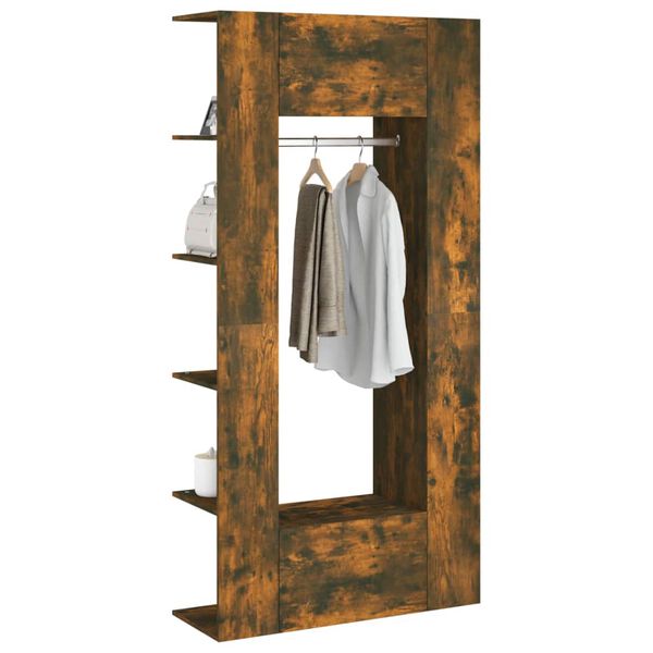 vidaXL Predsieňové skrinky 2 ks dymový dub spracované drevo