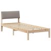 vidaXL R&aacute;m postele Hned&aacute; a taupe 75 x 190 cm Borovicov&yacute; mas&iacute;v