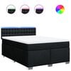 vidaXL Boxspring posteľ s matracom čierny 140x190 cm l&aacute;tka