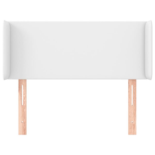 vidaXL Čelo postele so z&aacute;hybmi biely 103x16x78/88 cm umel&aacute; koža