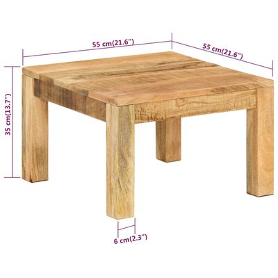 vidaXL Konferenčný stolík 55x55x35 cm masívne mangovníkové drevo