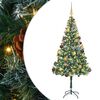 vidaXL Umel&yacute; vianočn&yacute; stromček s 300 LED-i Zelen&aacute; 180 cm PVC a oceľ
