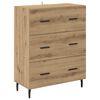 vidaXL Highboard so z&aacute;suvkou Remeseln&yacute; dub 69,5 x 34 x 180 cm
