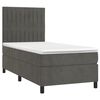 vidaXL Posteľn&yacute; r&aacute;m boxspring s matracom tmavosiv&yacute; 80x200 cm zamat