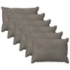 vidaXL Poťah na podložku 6 pcs HOUTEN Svetlosiv&aacute; 50 x 80 cm Zamat