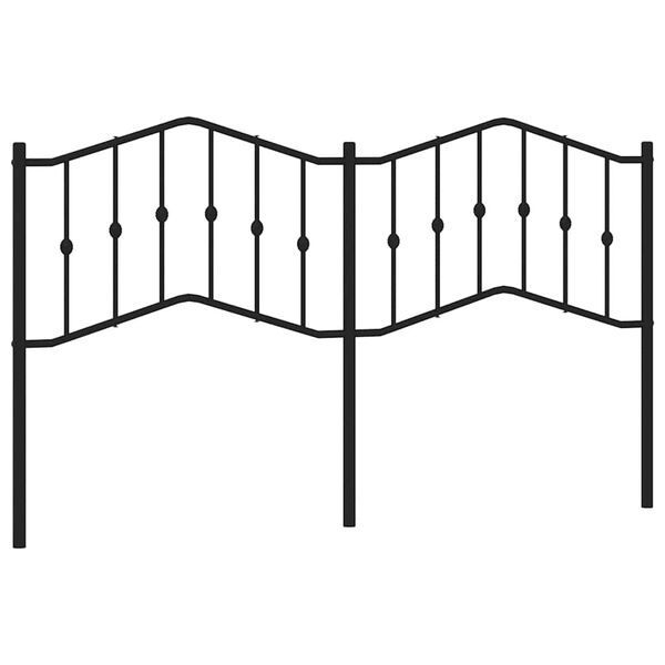 vidaXL Kovov&eacute; n&aacute;hradn&eacute; čelo postele, čierne 180 cm