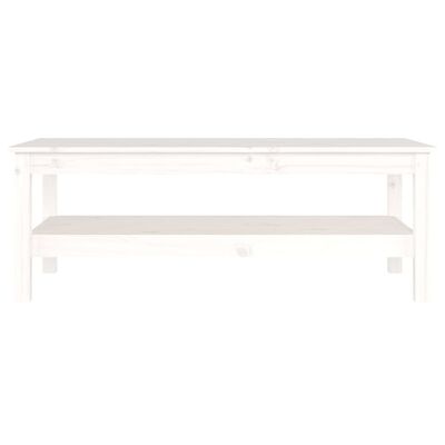 vidaXL Konferenčný stolík biely 110x50x40 cm borovicový masív