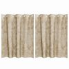 vidaXL Sametov&eacute; z&aacute;vesy so z&aacute;clonami 2 pcs Kr&eacute;mov&aacute; 140 x 140 cm Zamat