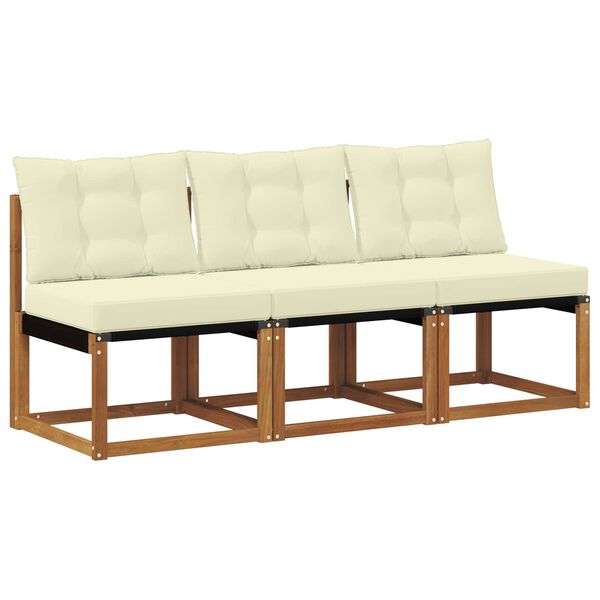 vidaXL 3 Kus Outdoor stredn&aacute; pohovka