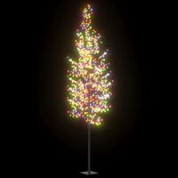 vidaXL Vianočný stromček 1200 LED farebné svetlo kvety čerešne 400 cm