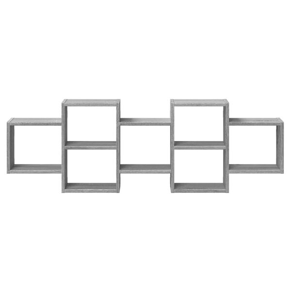 vidaXL Nástenná polica sivá sonoma 129x18x42 cm kompozitné drevo