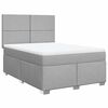 vidaXL Boxspring posteľ s matracom svetlosiv&aacute; 100x200 cm l&aacute;tka