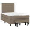 vidaXL Boxspring posteľ s matracom sivohned&aacute; 120x190 cm l&aacute;tka
