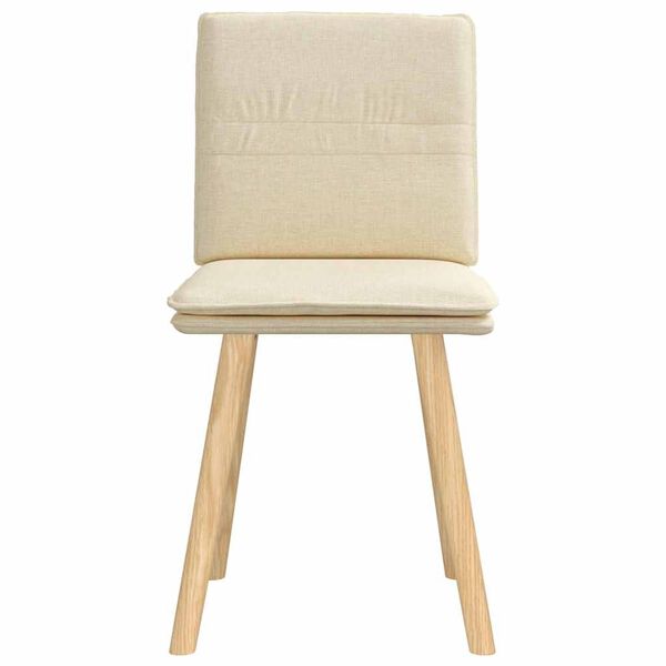 vidaXL Jedálenské stoličky 2 ks krémové látkové