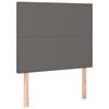 vidaXL Čelo postele siv&eacute; 80x5x118/128 cm umel&aacute; koža
