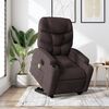 vidaXL Zdvíhacie sklápacie elektrické masážne kreslo tmavohnedé látka