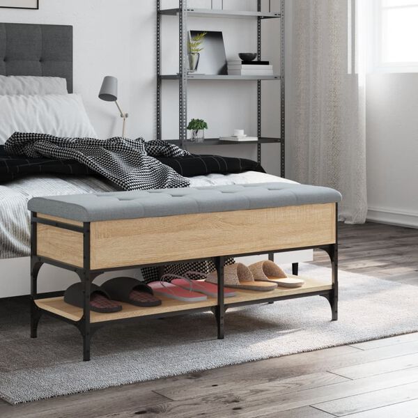 vidaXL Lavička na top&aacute;nky dub sonoma 102x42x45 cm kompozitn&eacute; drevo