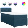 vidaXL Posteľn&yacute; r&aacute;m boxsping s matracom modr&aacute; 100x200 cm zamat