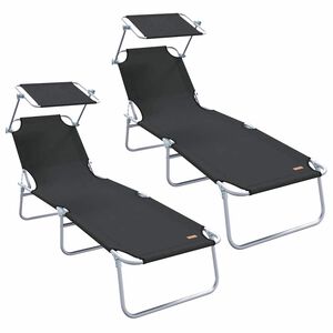vidaXL Leh&aacute;tko 2 ks Polyester Čierna