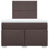 vidaXL Boxspring posteľ s matracom tmavohned&aacute; 120x190 cm l&aacute;tka