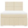 vidaXL Posteľn&yacute; r&aacute;m boxspring s matracom kr&eacute;mov&yacute; 160x200 cm l&aacute;tka