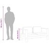 vidaXL Záhradná pohovka s podložkou krémovo-biela 140 cm akáciový masív