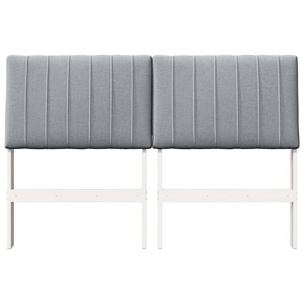 vidaXL Čal&uacute;nen&eacute; čelo postele Svetlosiv&aacute; 135 cm