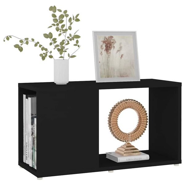 vidaXL TV skrinka, čierna 60x24x32cm, drevotrieska