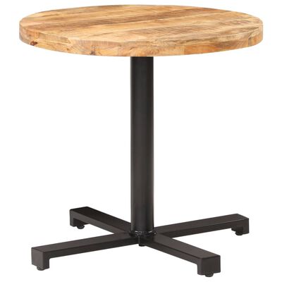 vidaXL Bistro stolík okrúhly Ø80x75 cm surové mangovníkové drevo