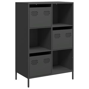 vidaXL Vysok&aacute; skrinka čierna 68x39x103,5 cm oceľ