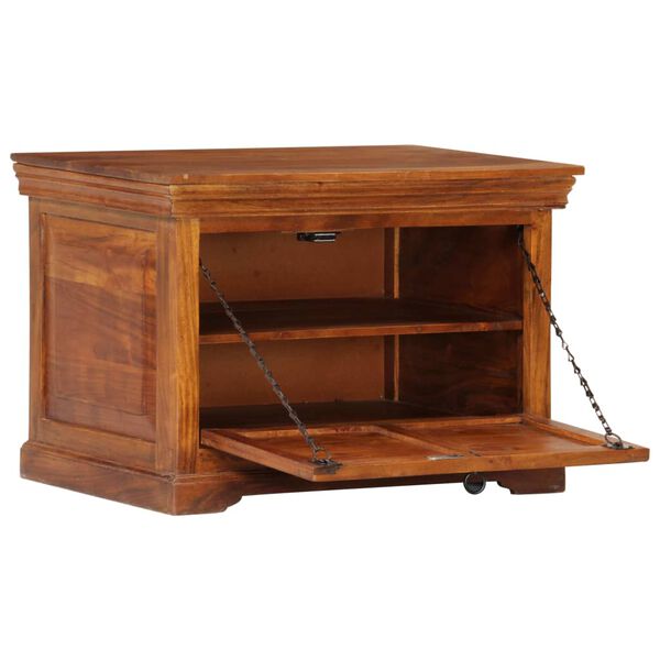 vidaXL Skrinka na topánky 60x40x41 cm masívne akáciové drevo