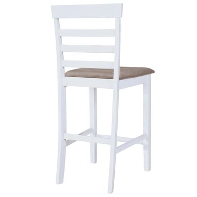 vidaXL Barové stoličky 2 ks, biele, látka
