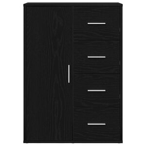vidaXL Serv&iacute;rovacia skriňa Čierny dub 60 x 31 x 84 cm Kompozitn&eacute; drevo