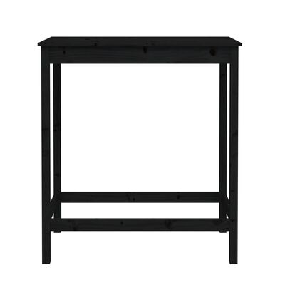 vidaXL Barový stolík čierny 100x50x110 cm borovicový masív