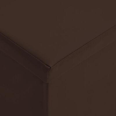 vidaXL Skladacia úložná stolička hnedá PVC
