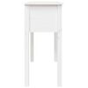 vidaXL Konzolový stolík biely 100x35x75 cm masívne borovicové drevo