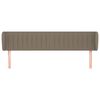 vidaXL Čelo postele so záhybmi sivohnedý 183x23x78/88 cm látka