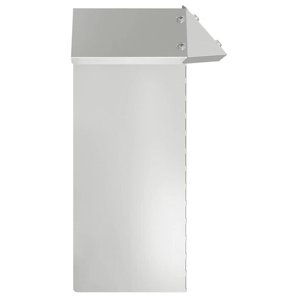 vidaXL Slim&aacute;kov&aacute; ohrada 4 pcs Strieborn&aacute; 13,5 x 13,5 x 25 cm