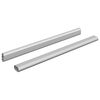 vidaXL Tyč do skrine 2 ks Strieborn&aacute; 372 x 15 x 29 mm