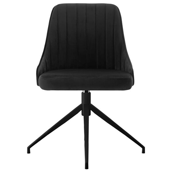 vidaXL Otočn&eacute; jed&aacute;lensk&eacute; stoličky 2 ks čierne zamatov&eacute;