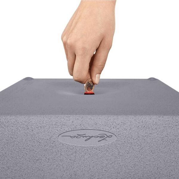 LECHUZA Kvetin&aacute;č CANTO Stone 40 High ALL-IN-ONE kamenn&yacute; siv&yacute;