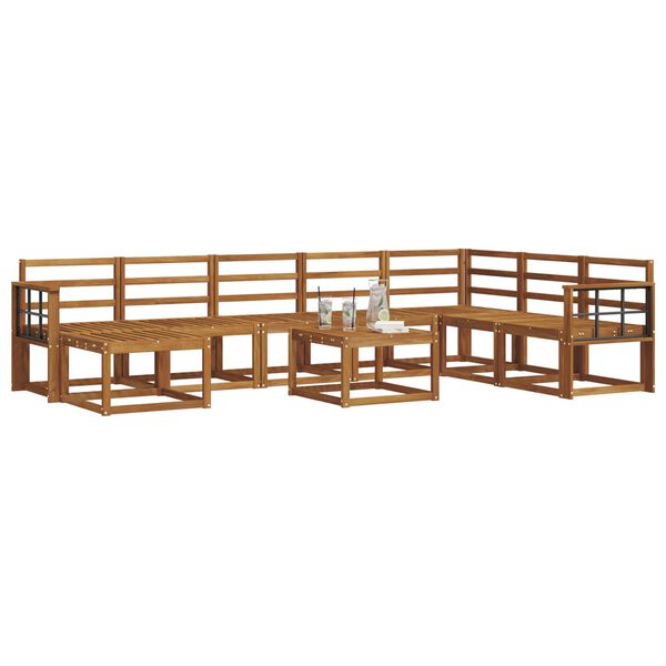 vidaXL Z&aacute;hradn&aacute; s&uacute;prava gaučov 9 pcs Pr&iacute;rodn&aacute; Pevn&eacute; ak&aacute;ciov&eacute; drevo