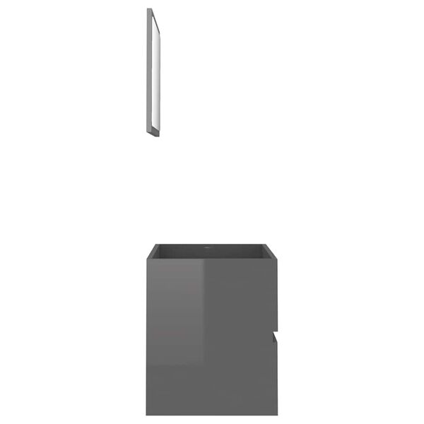 vidaXL 2-dielna s&uacute;prava k&uacute;peľňov&eacute;ho n&aacute;bytku siv&aacute; drevotrieska