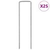 vidaXL Stanov&eacute; kol&iacute;ky v U tvare 25 ks 15x3,5 cm pozinkovan&aacute; oceľ