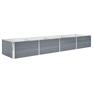 vidaXL Vyv&yacute;&scaron;en&yacute; z&aacute;hradn&yacute; z&aacute;hon, pozinkovan&aacute; oceľ 320x80x45 cm, siv&yacute;