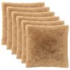 vidaXL Poťah na podložku 6 pcs HEERLEN Sivohned&aacute; 60 x 60 cm PV fleece