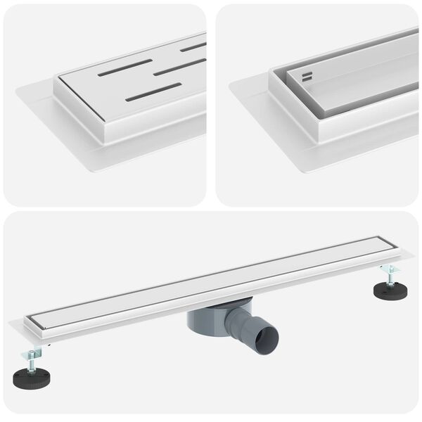 vidaXL Sprchov&yacute; odtok 2 v 1 s 360&deg; siphonom Strieborn&aacute; 70 cm