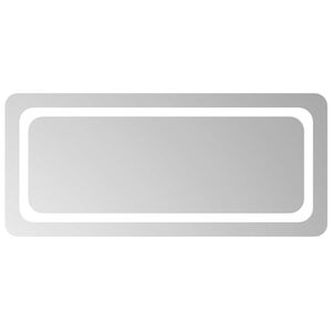vidaXL Zrkadlo do k&uacute;peľne s LED Priehľadn&aacute; 90 x 40 cm tvrden&eacute; sklo
